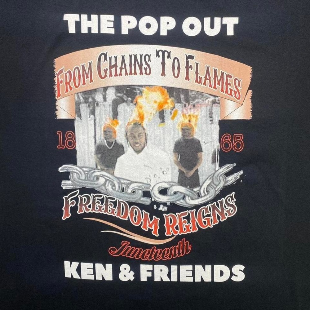 Kendrick Lamar x Ken & Friends - 2024 The Pop Out x Juneteenth concert shirt